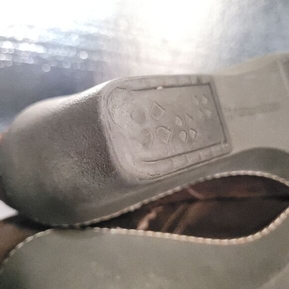 Naturalizer Kaitlyn Chocolate  Suede Wedge Lace Up Bootie Womens 8 - Picture 13 of 14